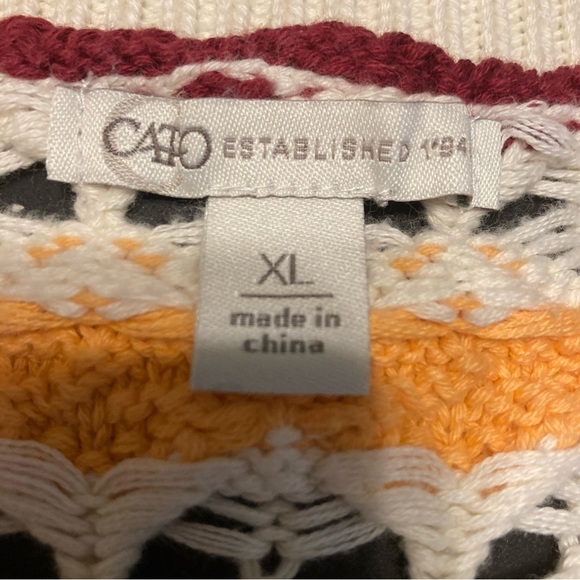 Cato Multicolor Knit Sweater XL - Picture 3 of 4